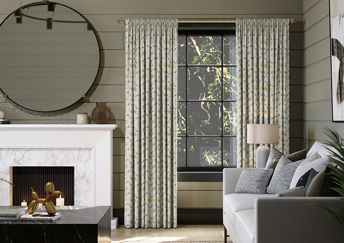 Land & Shore Lorie, Green - Made to Measure Curtains - Image 3